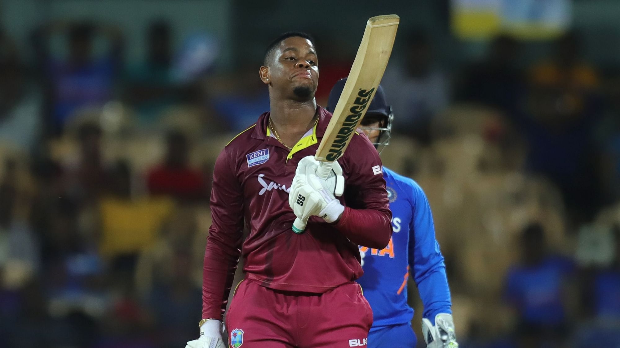 Shimron Hetmyer scored a 106-ball 139 to bring up his second ODI century against India.