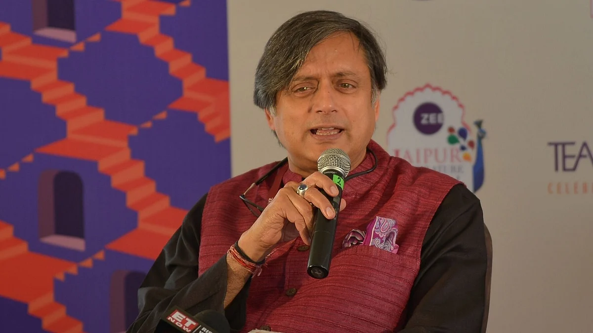 Shashi Tharoor at the Jaipur Literature Festival.