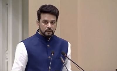 New Delhi: Union MoS Finance and Corporate Affairs Anurag Thakur addresses at National Corporate Social Responsibility Awards in New Delhi on Oct 29, 2019. (Photo: IANS/PIB)