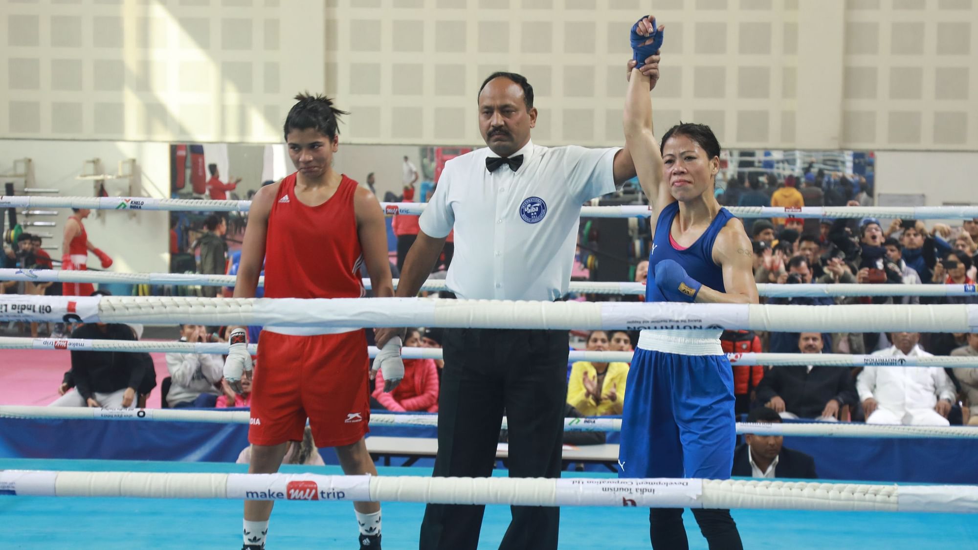 Mary Kom beat Nikhat  Zareen in the final trial match to confirm her spot in the Indian contingent for the Olympic qualifiers in China in 2020.