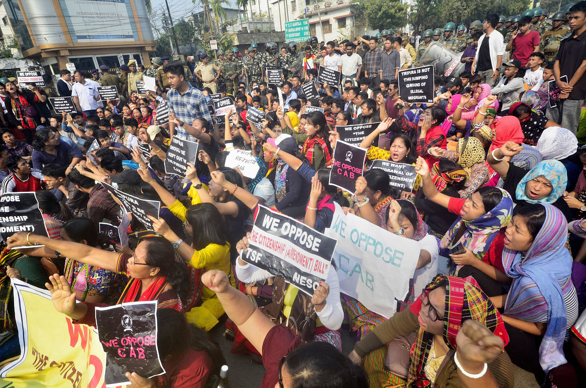 Protests erupted across Northeast early in the morning on Wednesday, against the Citizenship (Amendment) Bill.