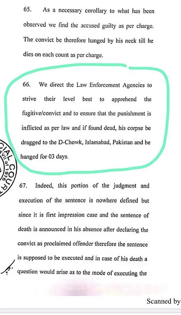 If Found Dead Drag Body, Hang for 3 Days: Court Order on Musharraf