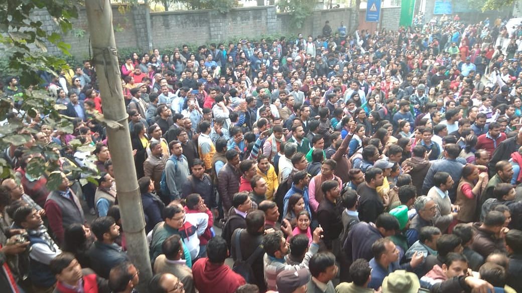 Delhi University Teachers’ Association President Rajib Ray said use of force and water cannons did not deter them.