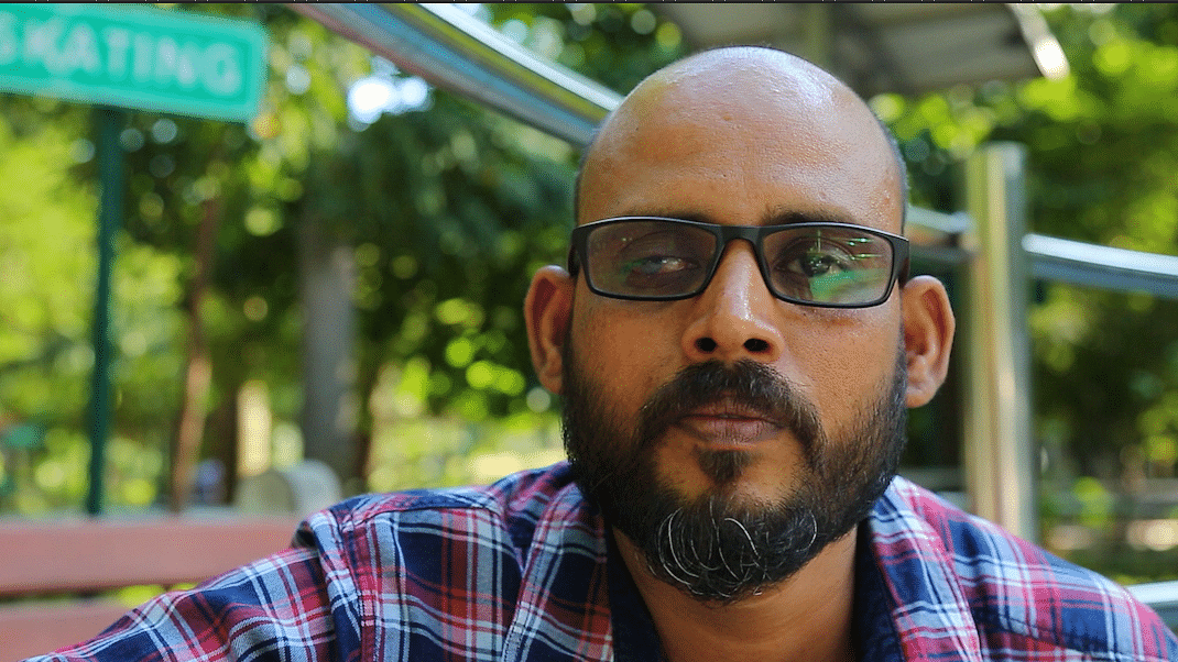 Sri Lankan Tamil refugee Nataraja Saravanan speaks on 