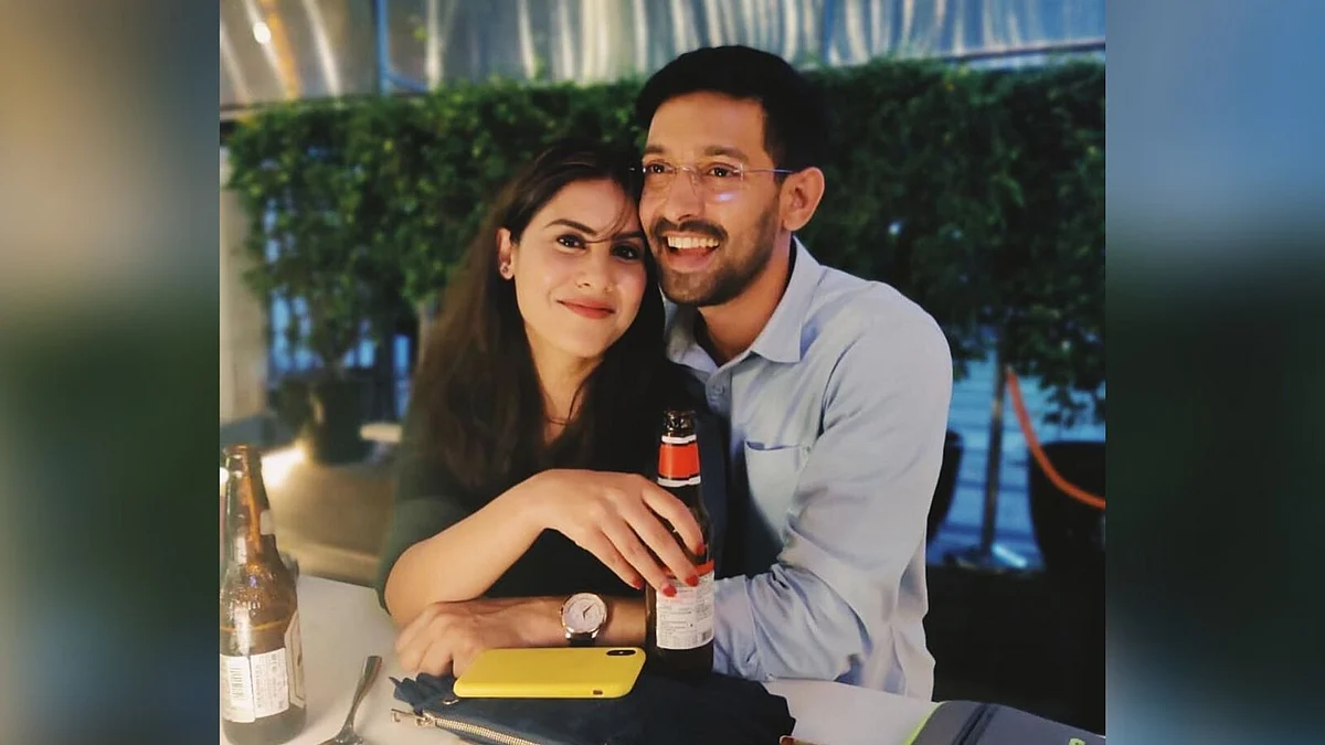 Vikrant Massey and fiancee Sheetal Thakur.