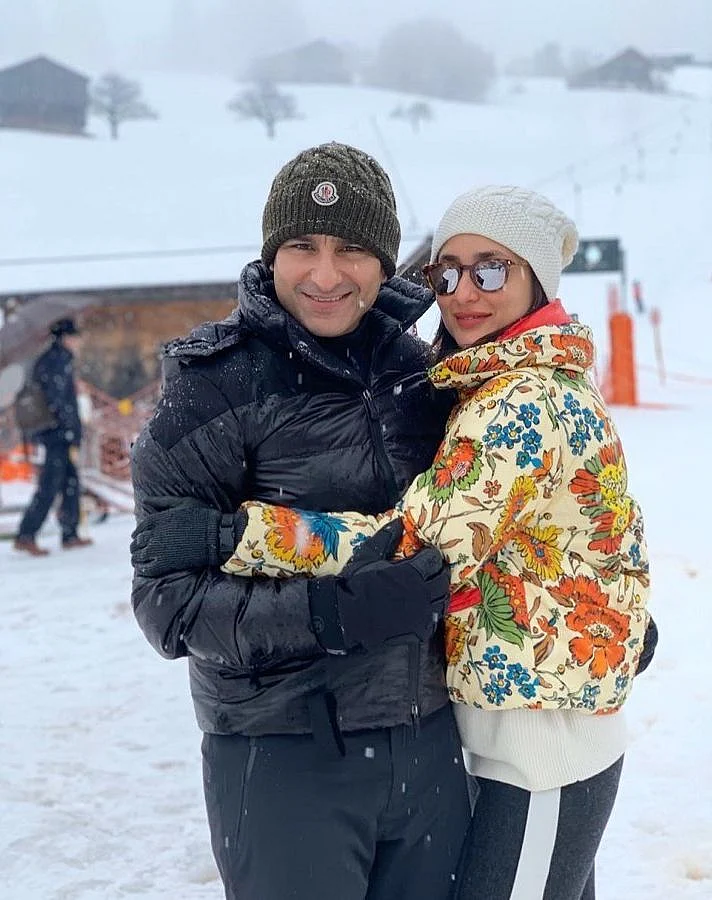 Saif Ali Khan and Kareena Kapoor enjoy their vacation in Switzerland. 