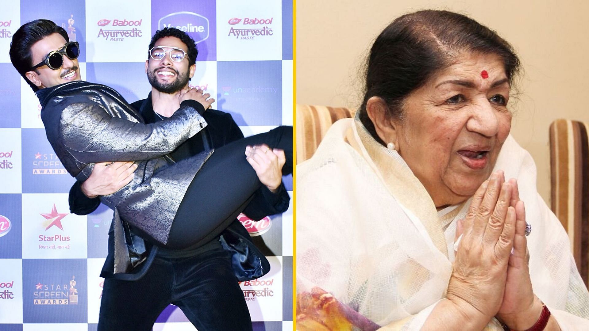 Ranveer Singh and Siddhant Chaturvedi at the Star Screen Awards 2019; Lata Mangeshkar has been discharged from hospital.