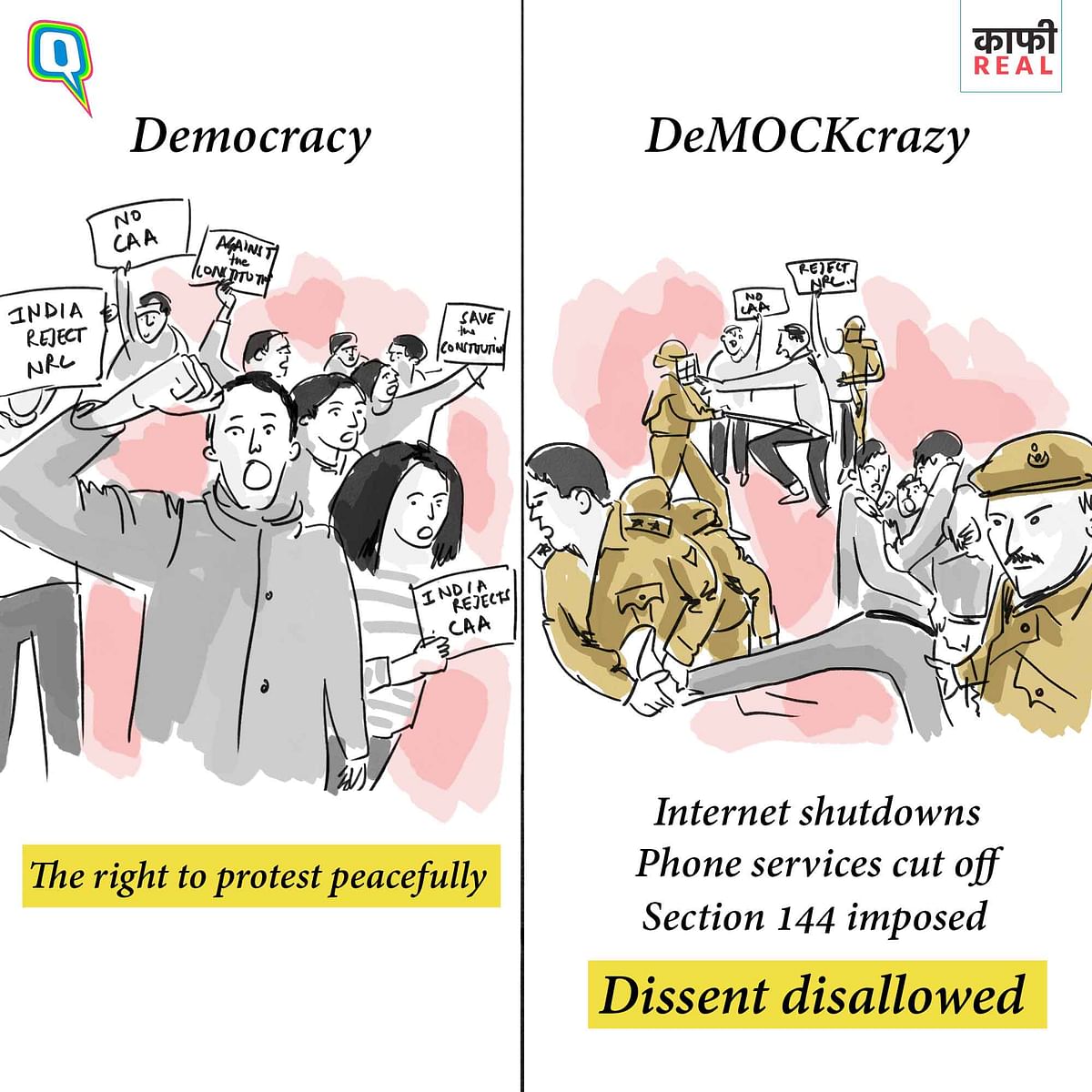 Here’s a simple graphic explaining the difference between a democracy and a ‘demockcrazy’.