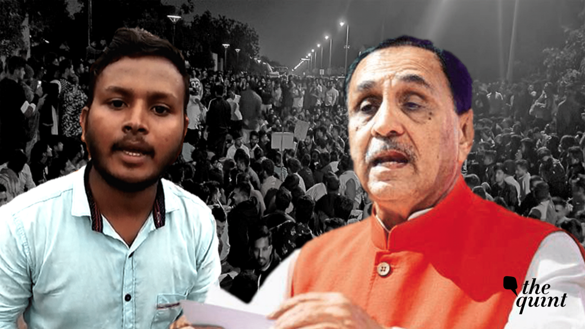 The agitation is underway in Gandhinagar and with political leaders like Jignesh Mevani and Hardik Patel joining the protest, Vijay Rupani’s BJP government is under pressure.