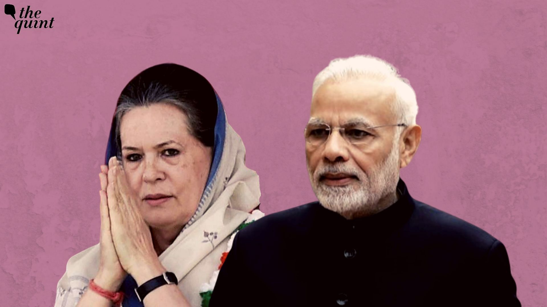 Sonia Gandhi and Narendra Modi.