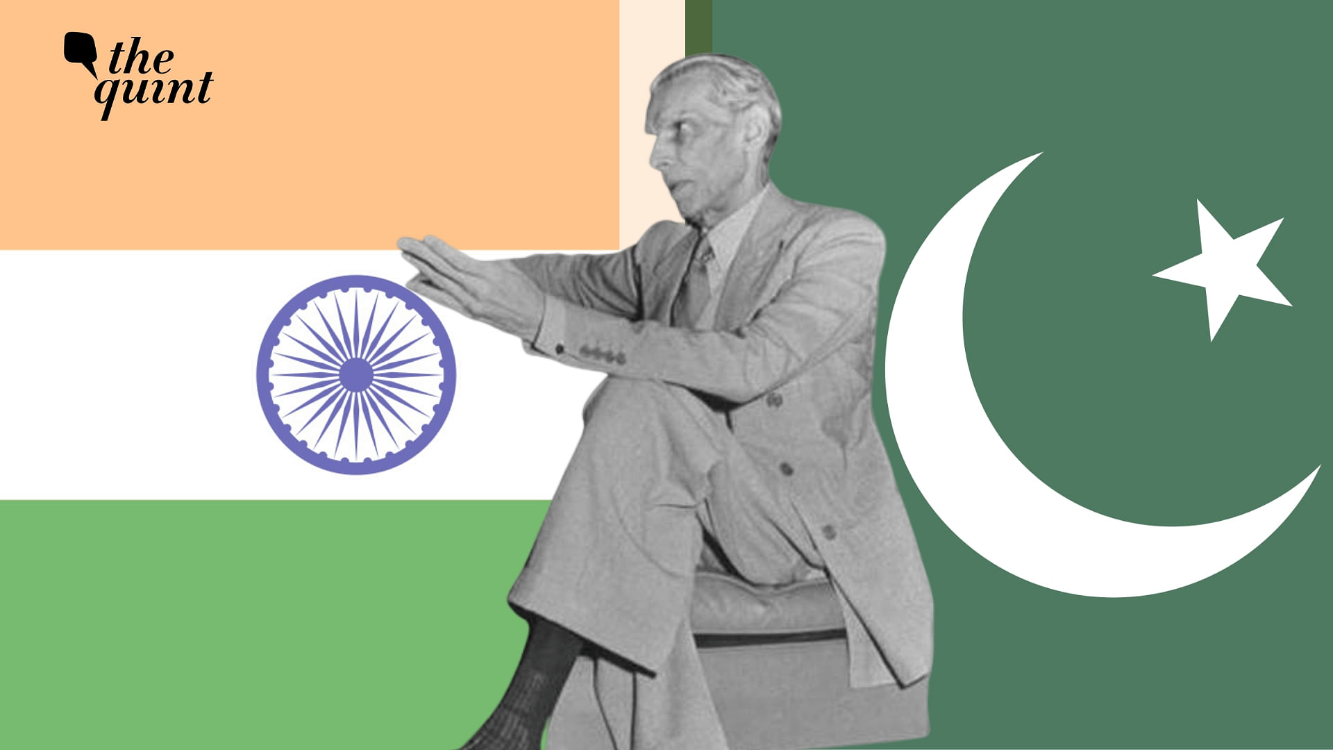 Image of Mohd Ali Jinnah and India and Pakistan’s flags, used for representational purposes.