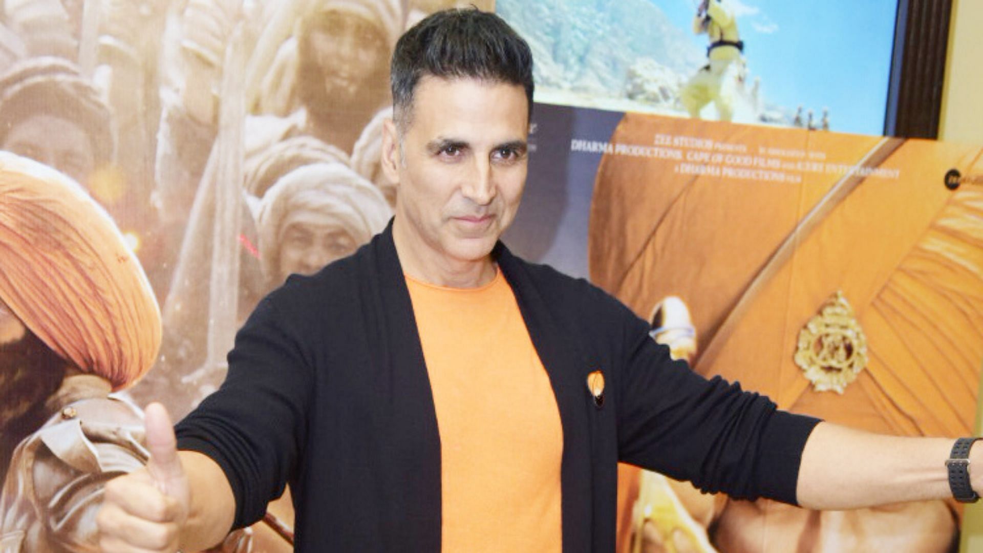 Akshay at a promotional event for his film in Mumbai.