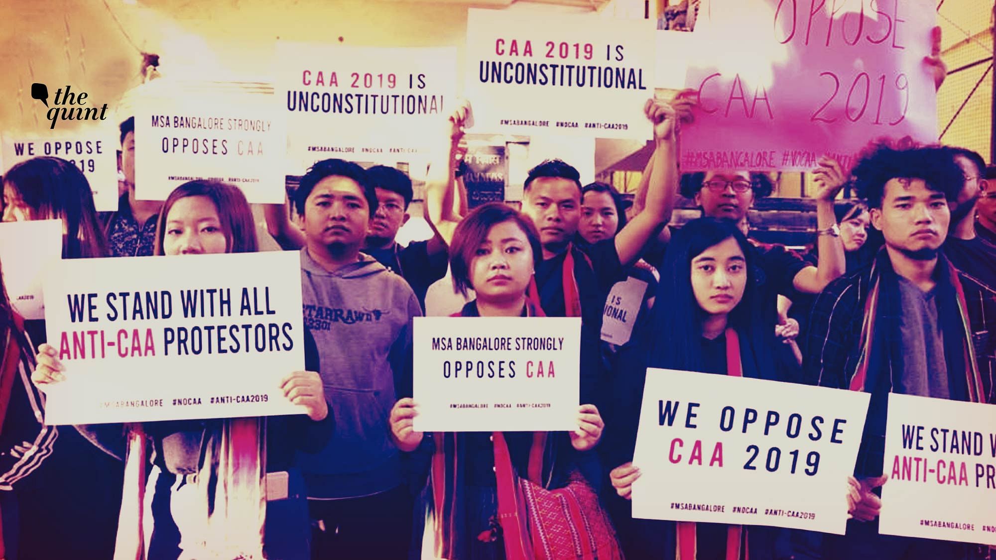 An anti-CAA protest staged by people from Mizoram in Bengaluru last week turned ugly after protesters were heckled.