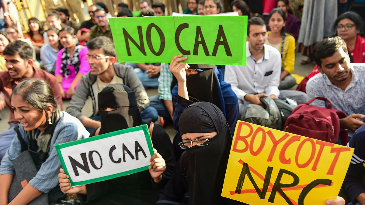 Protest at Bengaluru’s Town Hall. 