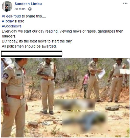 Screenshot of the Facebook post.