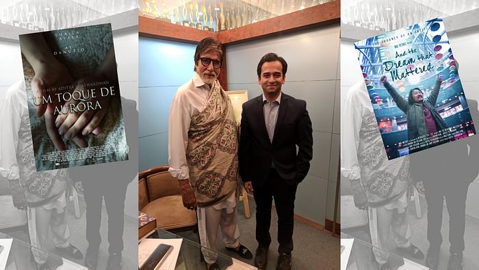 Filmmaker Aditya J Patwardhan with Amitabh Bachchan.