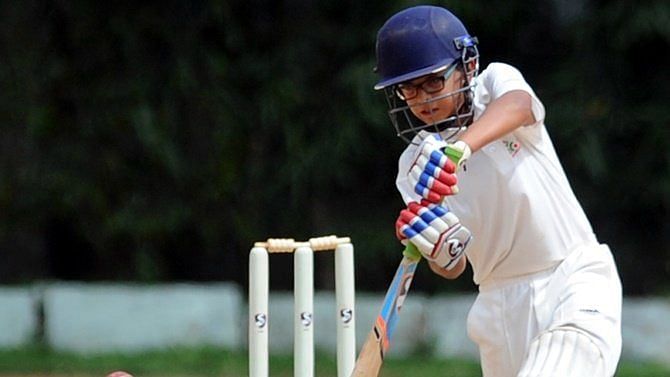 Rahul Dravid’s son Samit scored a double century in an Under-14 Karnataka state inter zonal cricket match.