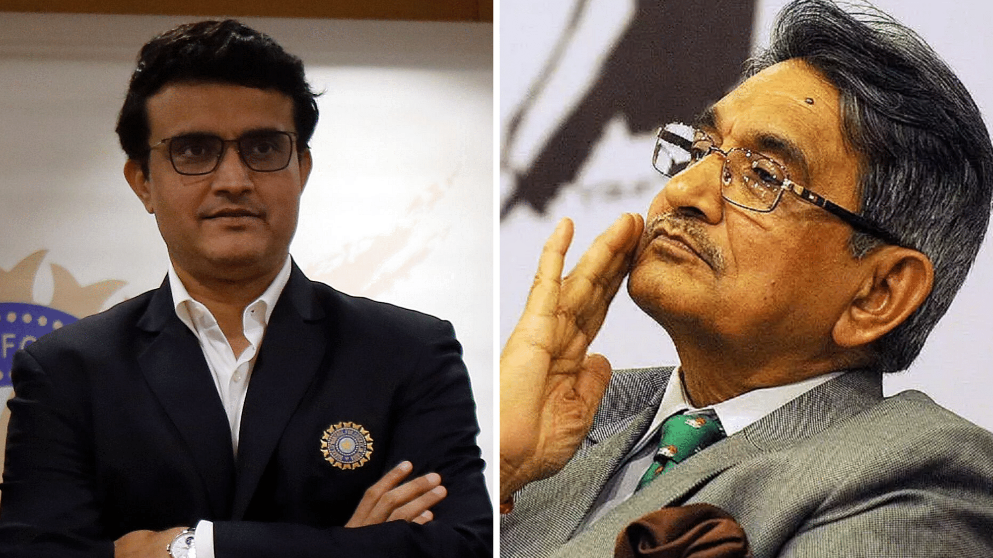 Sourav Ganguly (left) and Justice RM Lodha.