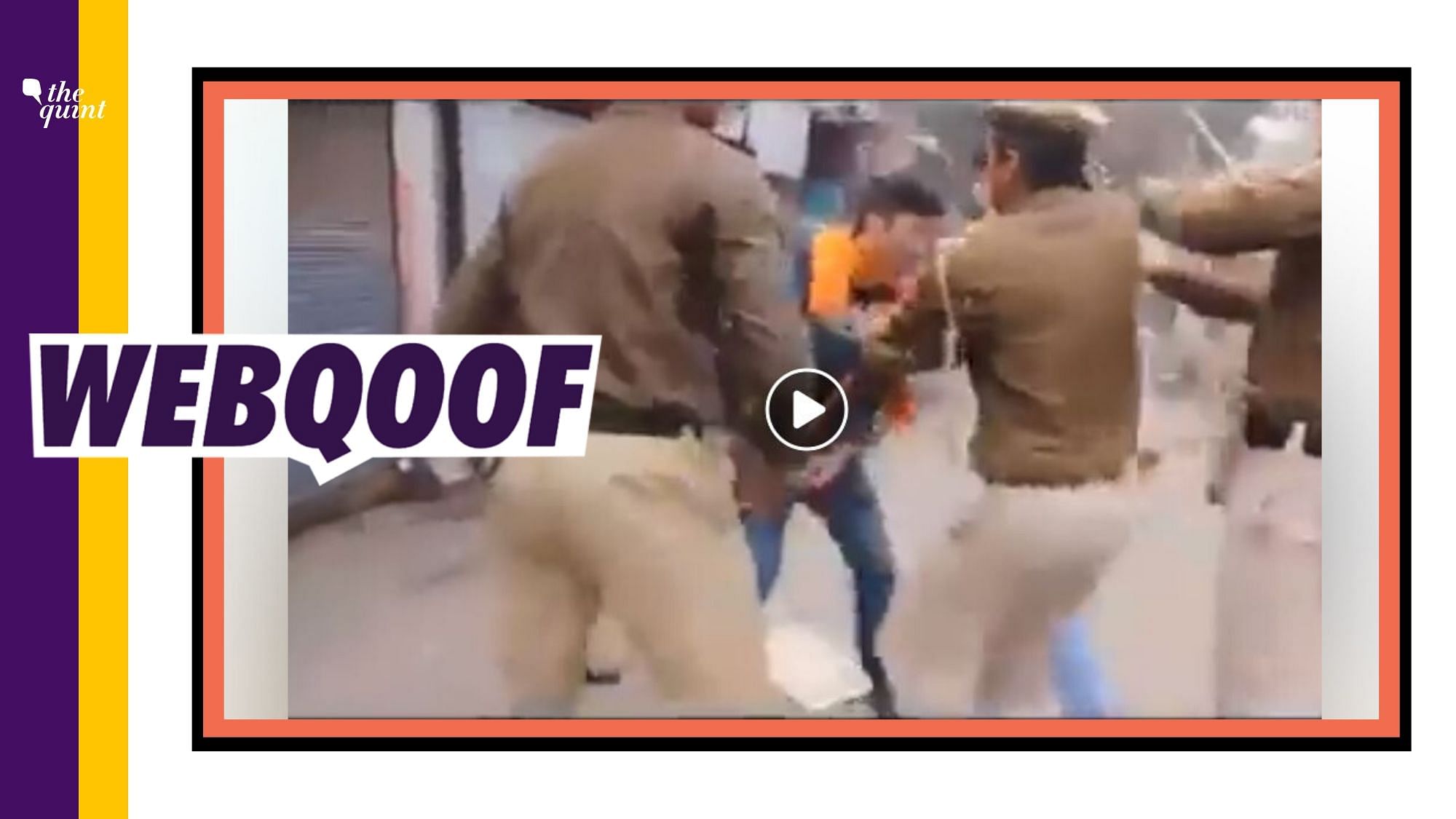 A video is being circulated on Facebook with a claim that it is from Lucknow and shows police brutally beating up students.