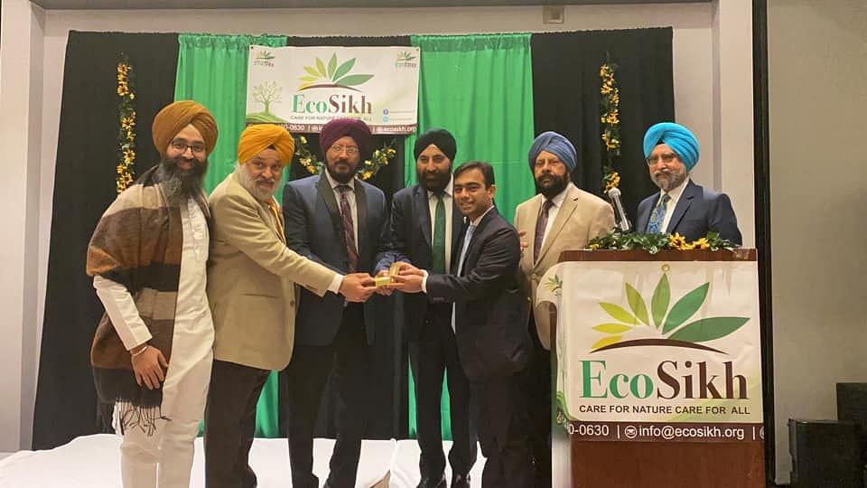 Members of EcoSikh, during its 7th Gala in Washington, pledged to combat climate change by planting Guru Nanak Sacred forests in Punjab