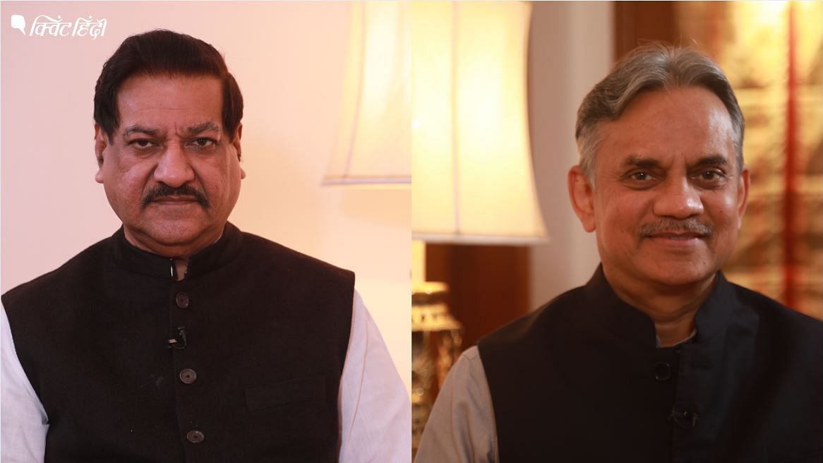 Congress Leader Prithviraj Chavan and The Quint’s Editorial Director Sanjay Pugalia.