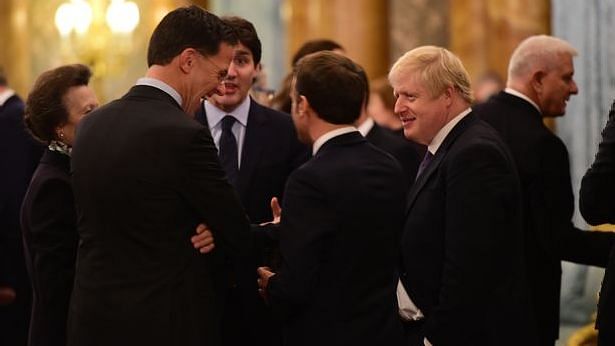 Justin Trudeau, Emmanuel Macron, Boris Johnson &amp; others at NATO summit.