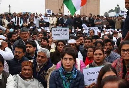 Congress general secretary Priyanka Gandhi at India Gate.