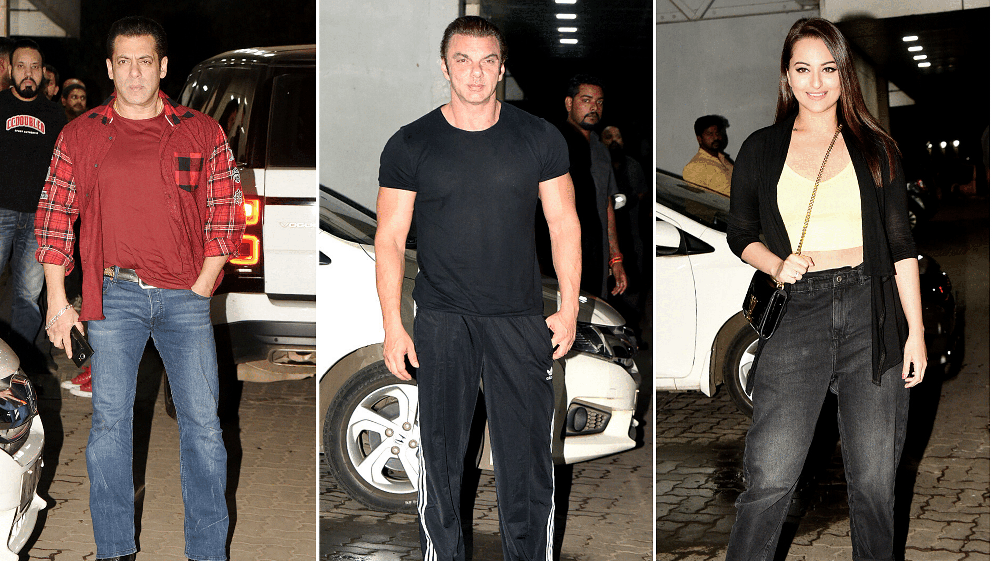 Salman Khan and Sonakshi Sinha were present at Sohail Khan’s party among others.