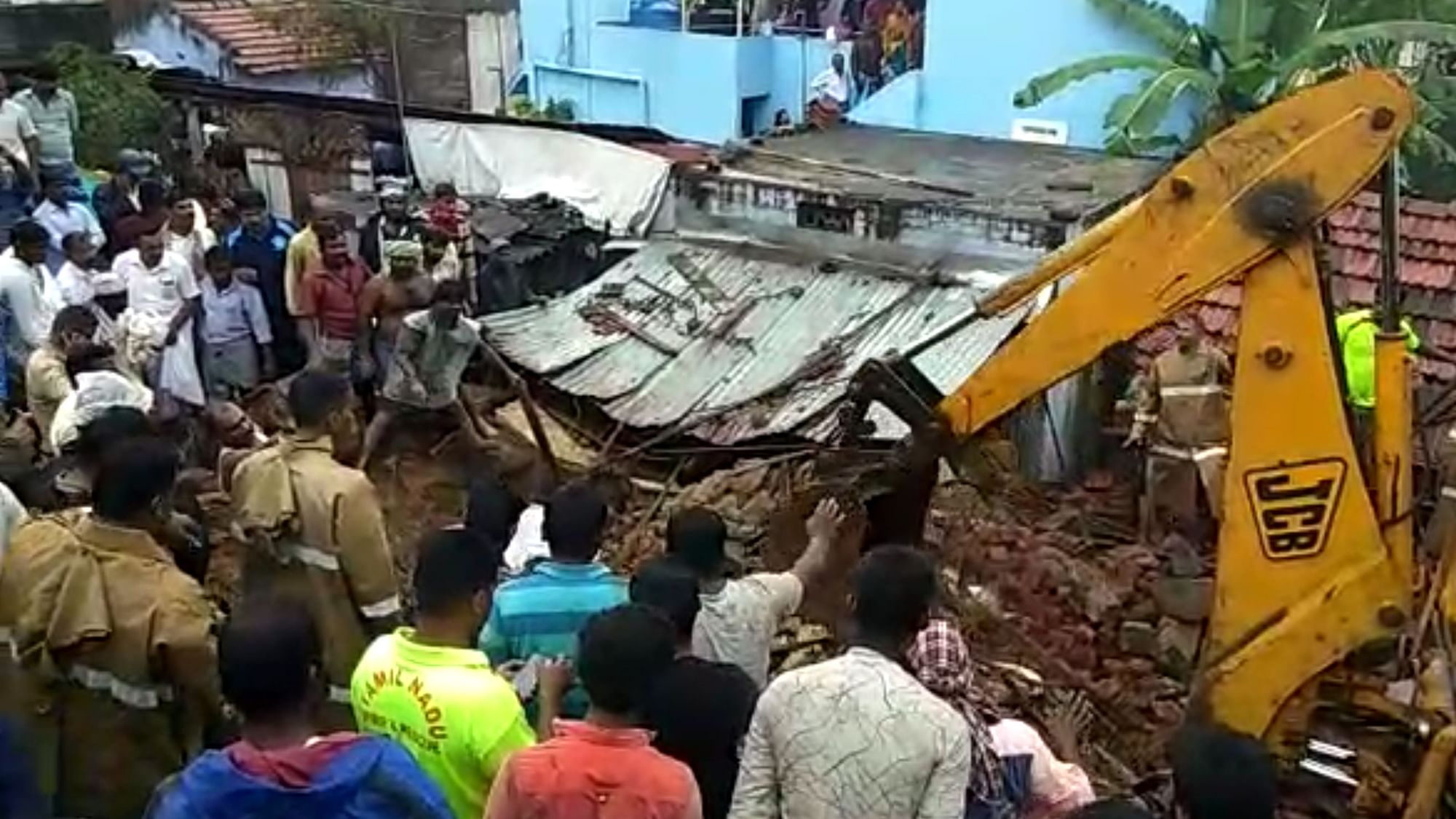Seventeen people are feared dead after a wall collapsed in a village in Coimbatore in Tamil Nadu on Monday, 2 December, following heavy rains. 