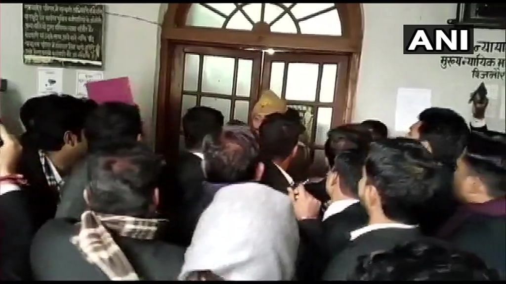 Unidentified assailants opened fire at Bijnor CJM’s court.