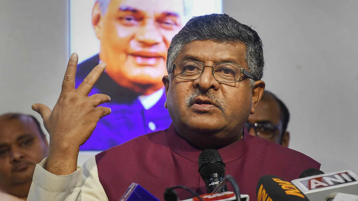 Information Technology Minister Ravi Shankar Prasad.