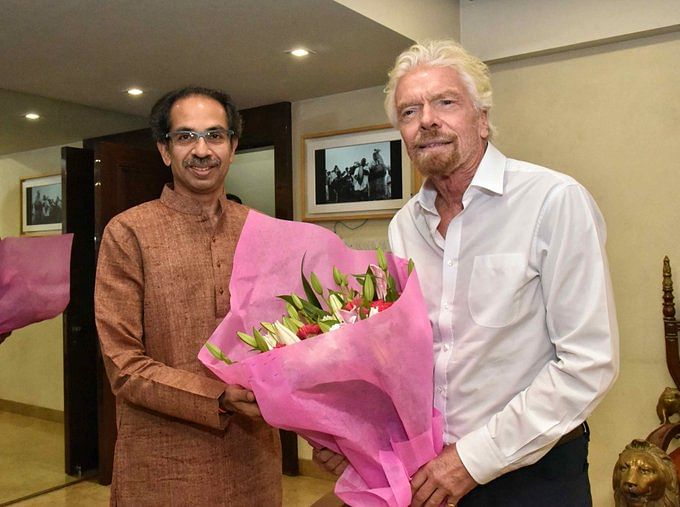  Uddhav Thackeray and Richard Branson&nbsp;