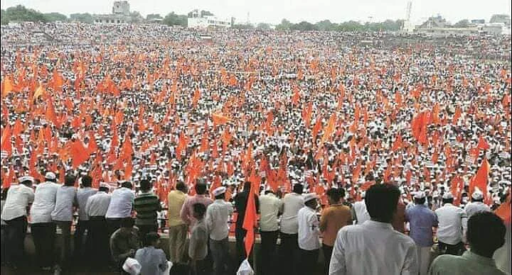 Maratha protest rally in Ahmednagar in 2016