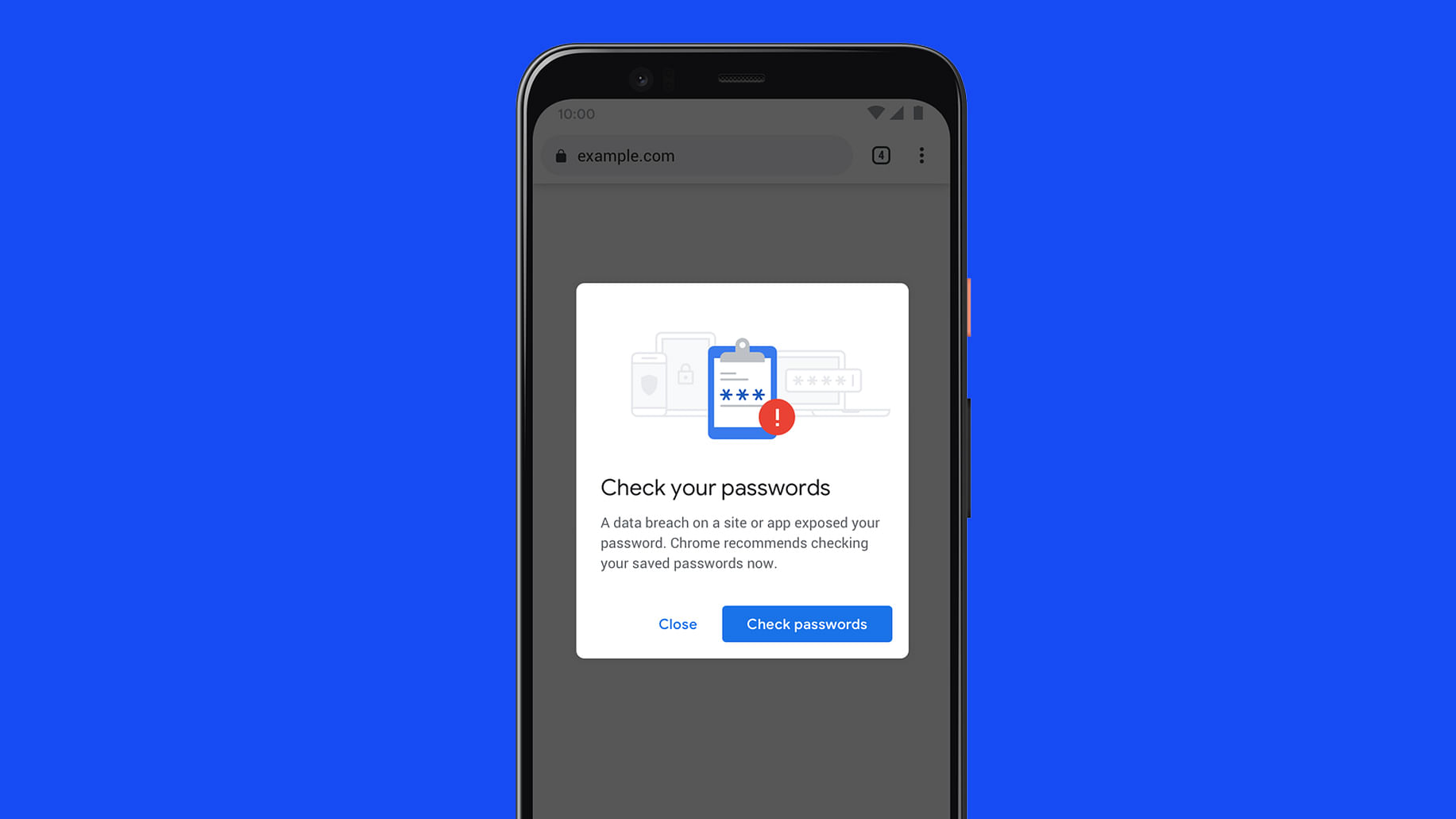 Google sends alerts if a password breach is detected.