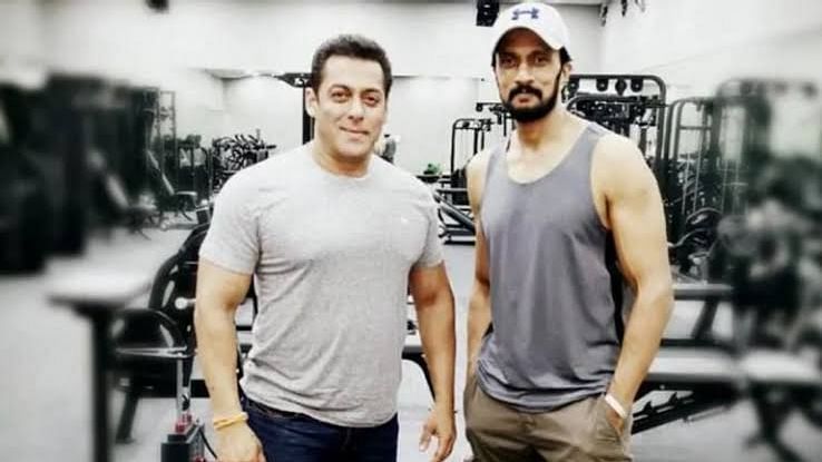 Sudeep and Salman working out together.