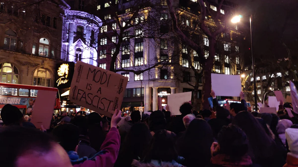 Anti-CAA protests in London.