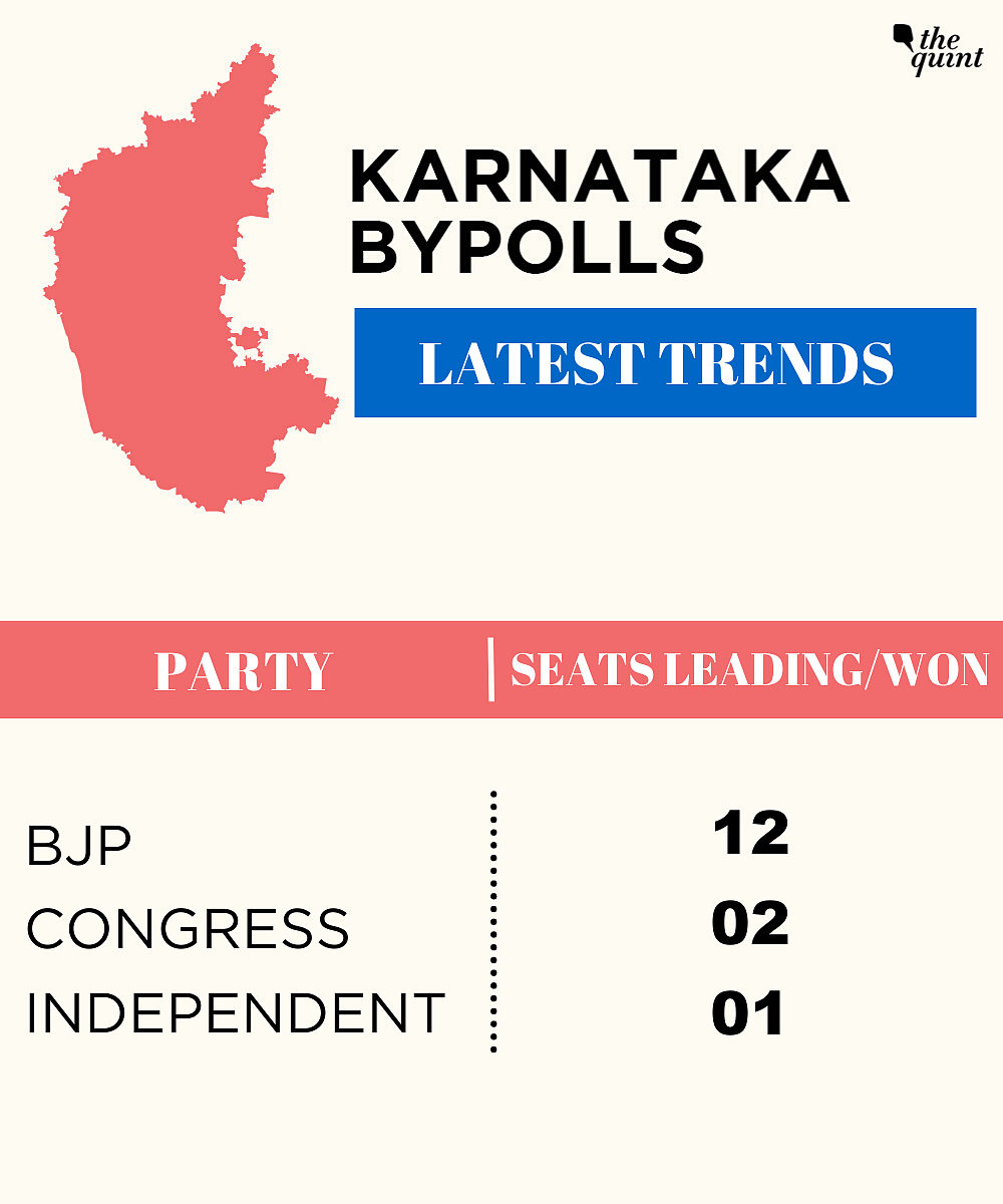 Karnataka Bypolls: BJP Wins 12 Out of 15 Seats, JD(S) Draws Blank