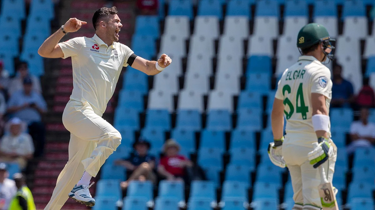 James Anderson made a terrific comeback as he scalped Dean Elgar with the very first ball he bowled.