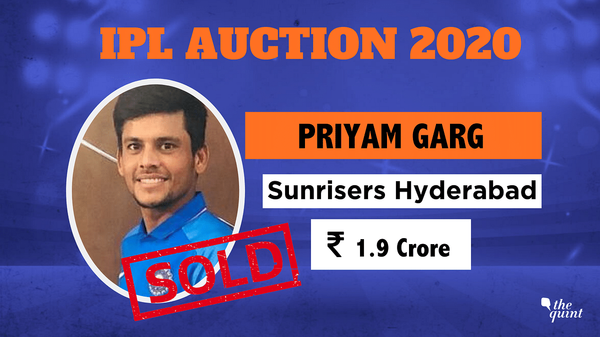 There were quite a few teams who wanted to get Priyam Garg on board but Sunrisers Hyderabad pipped them all.