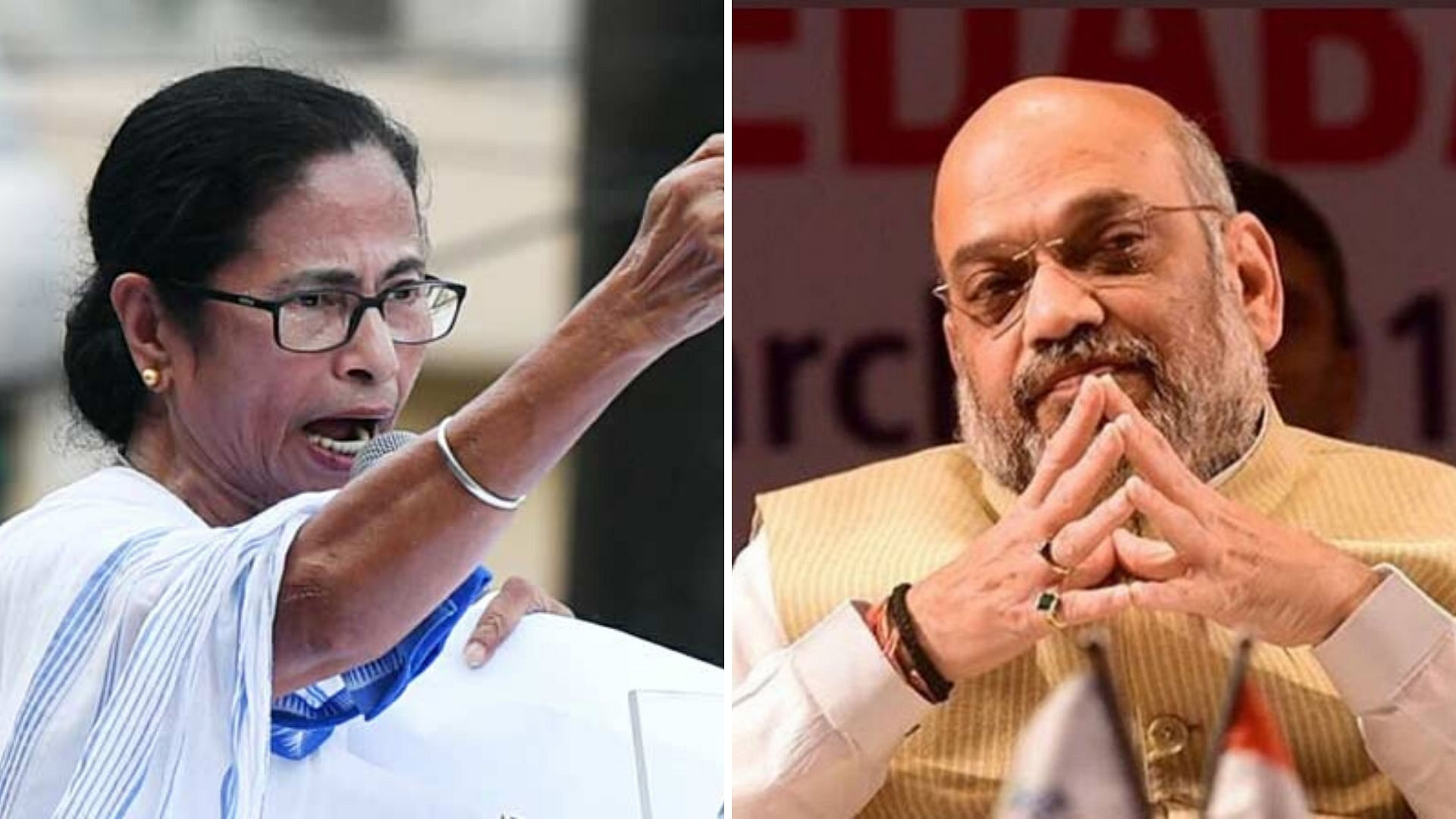 West Bengal Chief Minister Mamata Banerjee and Home Minister Amit Shah.&nbsp;