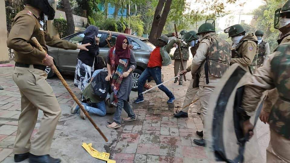 Jamia students were lathicharged in South Delhi earlier on Sunday, 15 December.
