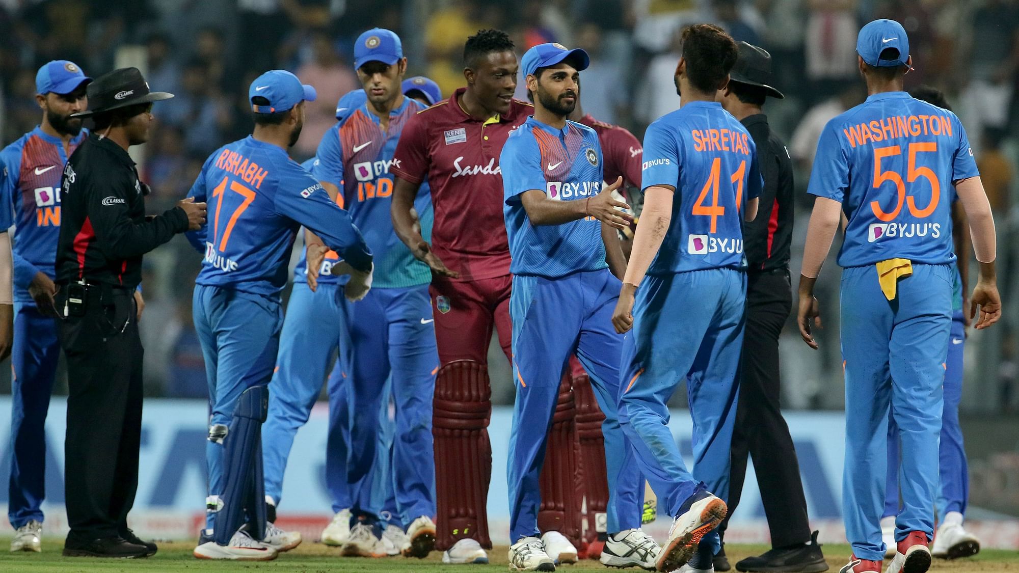 India defeated West Indies in the third T20 to win the series 2-1.