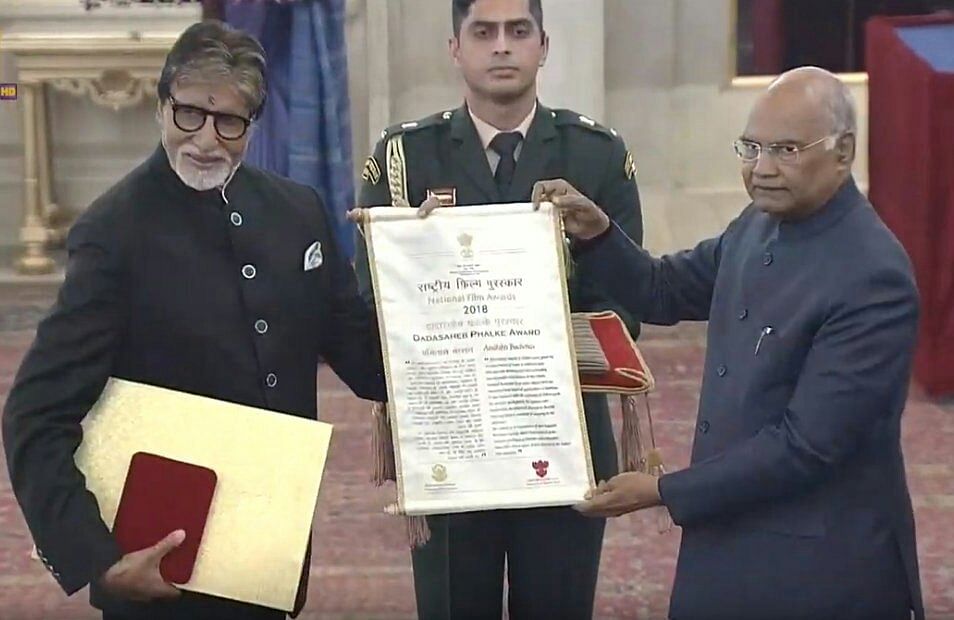 Amitabh Bachchan receives the prestigious award.