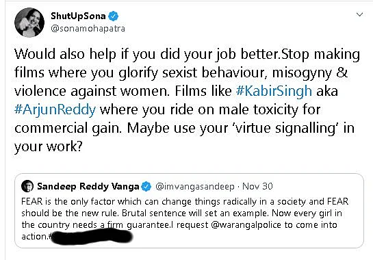 Motwane Cites ‘Kabir Singh’ to Slam Vanga’s Tweet on Vet Murder