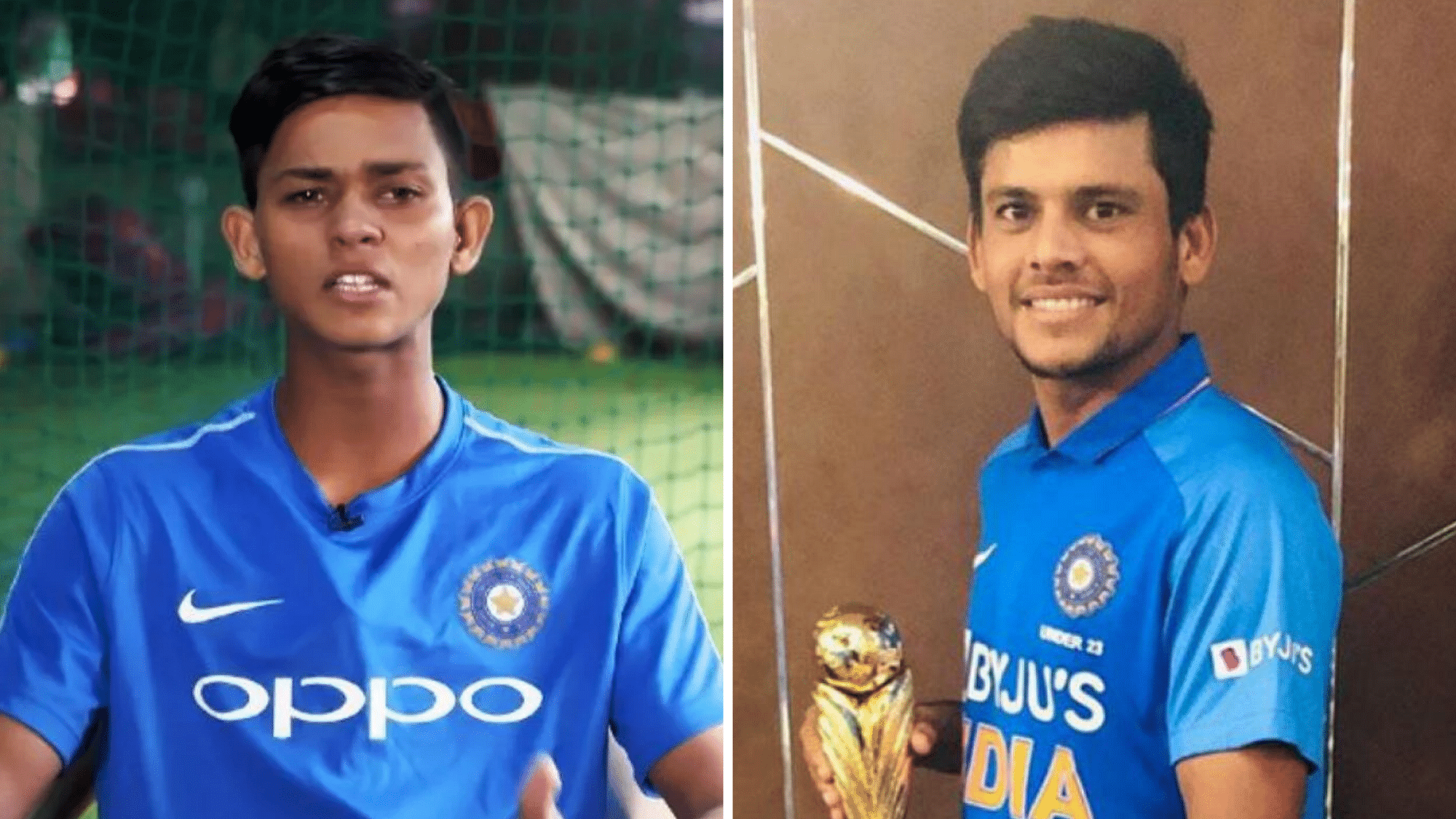 Youngest Players in IPL Auction 2020: Yashasvi Jaiswal (left) was picked up by Rajasthan Royals and Priyam Garg was bought by Sunrisers Hyderabad.
