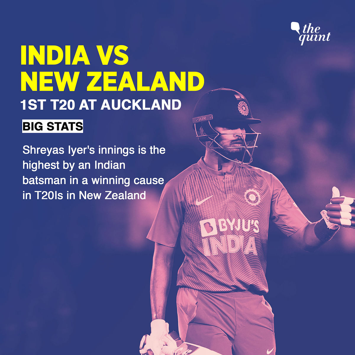 India’s total of 204 for four against New Zealand is their highest successful chase in overseas T20Is. 