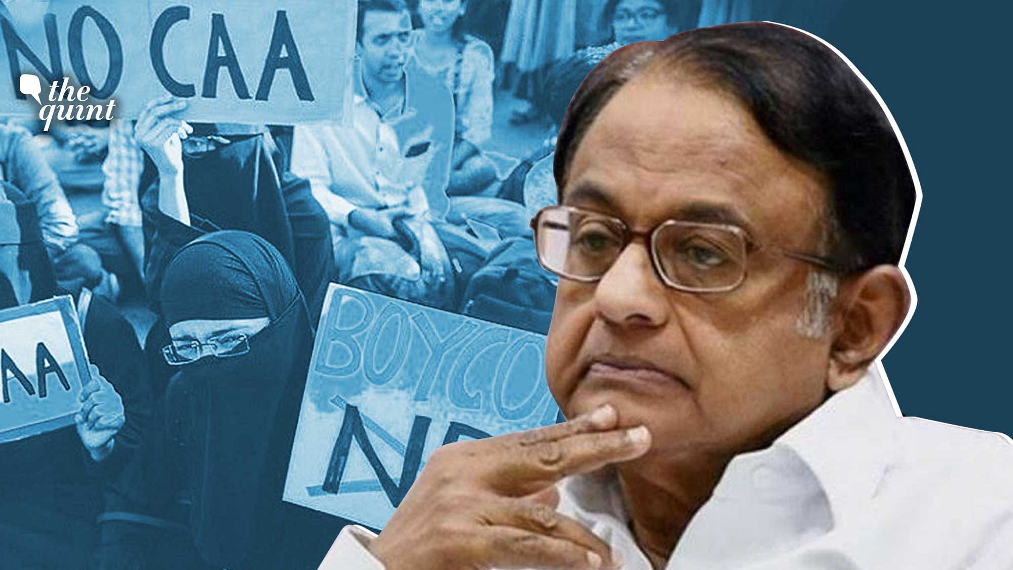 Chidambaram said that the youngsters, cutting across language, religion and caste, have come out to protest against the CAA.&nbsp;