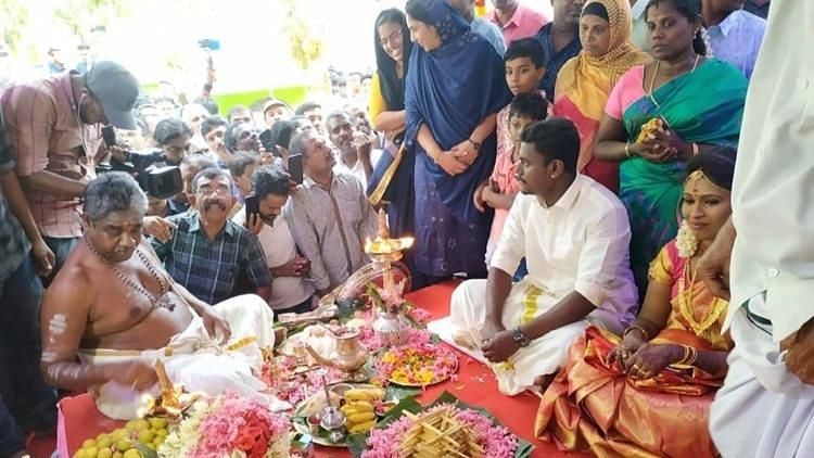 The marriage was hosted by the Cheruvally Muslim Jamaat mosque in Alappuzha. &nbsp;