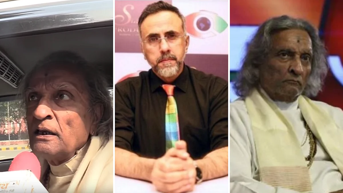 First: Man seen in the viral video. Second: Rizwan Ahmed. Third: Acharya Dharmendra.