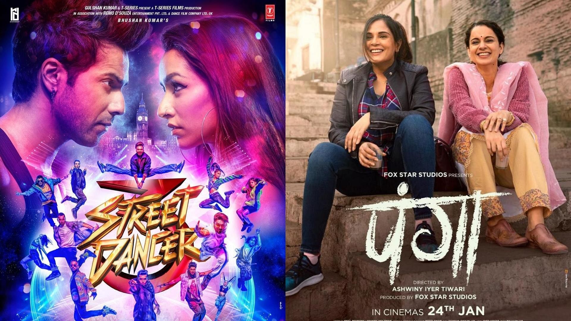 Street Dancer 3D and Panga release in theatres on&nbsp;